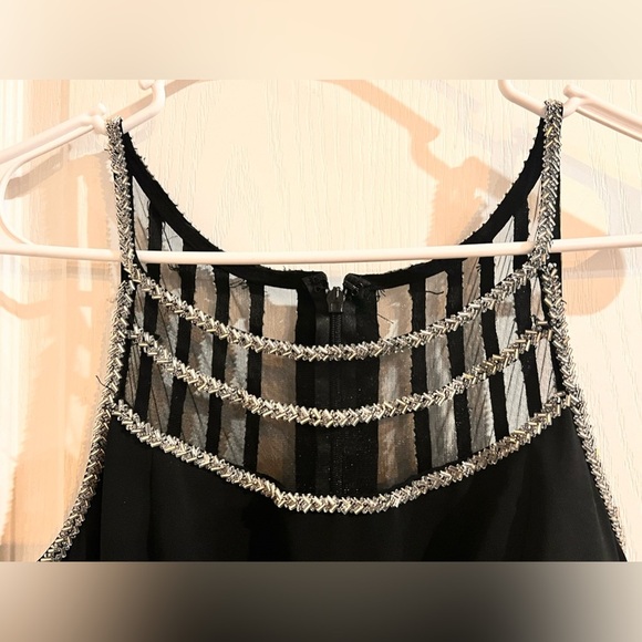 FINAL PRICE Gianni Bini Black Spaghetti Strapped Prom Dress - Picture 4 of 8
